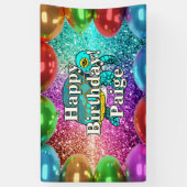 Bannière d'anniversaire de caractère personnalisé (Vertical)