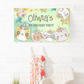 Bannière d'anniversaire de caticorn magique (En situation)