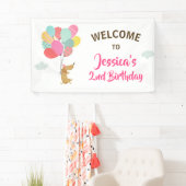 Bannière d'anniversaire de Chien Chien Chien Chien (En situation)