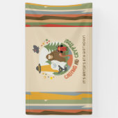 Bannière d'anniversaire de cryptide pour enfants (Vertical)