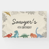 Bannière d'anniversaire de Dinosaur (Horizontal)