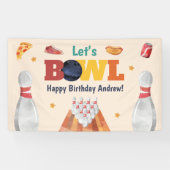 Bannière d'anniversaire de fête de bowling Let's B (Horizontal)