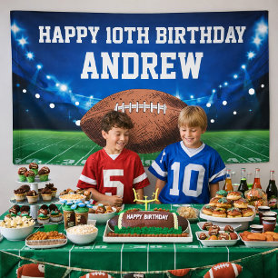 Bannière d'anniversaire de football sportif