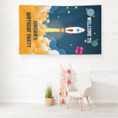 Bannière d'anniversaire de fusée spatiale nom pers (Insitu)