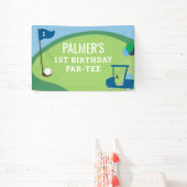 Bannière d'anniversaire de golf Par-Tee grande (Insitu)