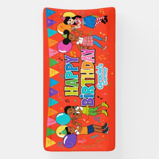 Bannière d'anniversaire de Gracie's Corner (Verticale)