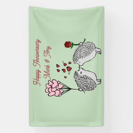 Bannière d'anniversaire de Hérisson (Verticale)