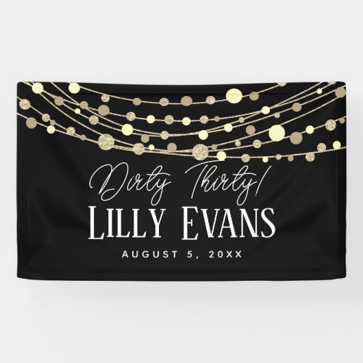 Bannière d'anniversaire de jalon personnaliser, sa (Horizontal)