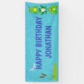 Bannière d'anniversaire de la grenouille (Vertical)