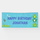 Bannière d'anniversaire de la grenouille (Horizontal)