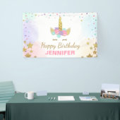 Bannière d'anniversaire de la licorne Magical Pink (Salon professionnel)