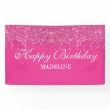 Bannière d'anniversaire de la Parties scintillant 