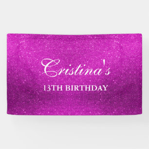 Bannière d'anniversaire de la Parties scintillant