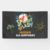 Bannière d'anniversaire de la piscine Splish Splas (Horizontal)