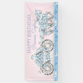 Bannière d'anniversaire de la princesse Cendrillon (Vertical)