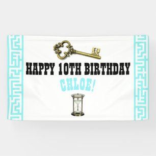 Bannière d'anniversaire de la salle d'évasion
