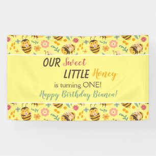 Bannière d'Anniversaire de l'abeille mignonne dou