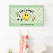 Bannière d'anniversaire de l'an 2000 verte rétro (En situation)