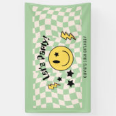 Bannière d'anniversaire de l'an 2000 verte rétro (Vertical)