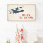 Bannière d'anniversaire de l'avion (En situation)