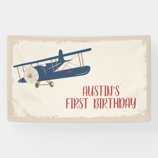 Bannière d'anniversaire de l'avion (Horizontal)