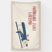 Bannière d'anniversaire de l'avion (Vertical)
