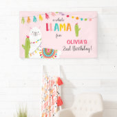 Bannière d'anniversaire de Llama Fiesta Mexicaine  (En situation)