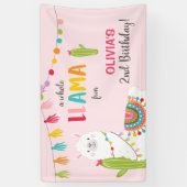 Bannière d'anniversaire de Llama Fiesta Mexicaine  (Vertical)