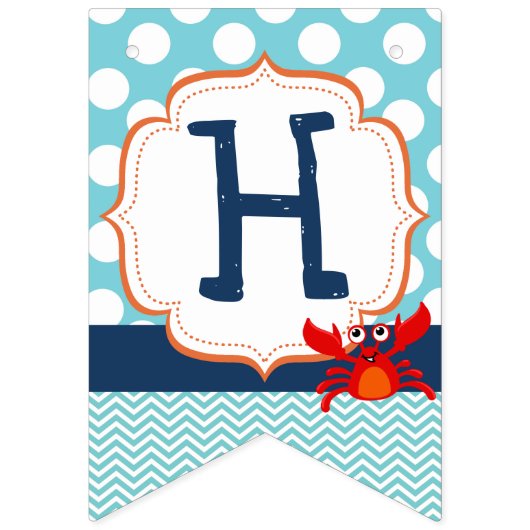 Bannière d'anniversaire de l'océan Sea Creats (Deuxième drapeau)