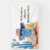 Bannière d'anniversaire de l'Ouest de Cowboy (Vertical)