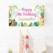 Bannière d'anniversaire de Luau - Bonne fête de fi (En situation)