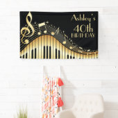 Bannière d'anniversaire de musique personnalisée (En situation)