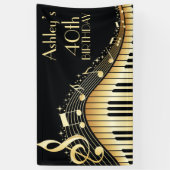 Bannière d'anniversaire de musique personnalisée (Vertical)