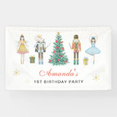 Bannière d'anniversaire de Noël Casse-Noisette (Horizontal)