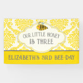 Bannière d'anniversaire de notre petite abeille à (Horizontal)