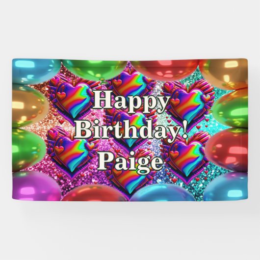 Bannière d'anniversaire de personnage personnalisé (Horizontal)