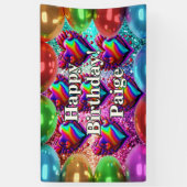 Bannière d'anniversaire de personnage personnalisé (Vertical)