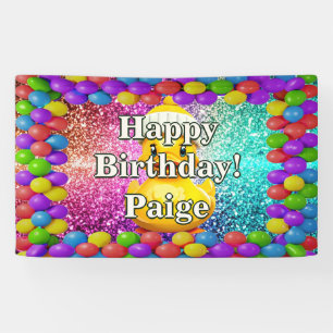 Bannière d'anniversaire de personnage personnalisé