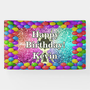 Bannière d'anniversaire de personnage personnalisé
