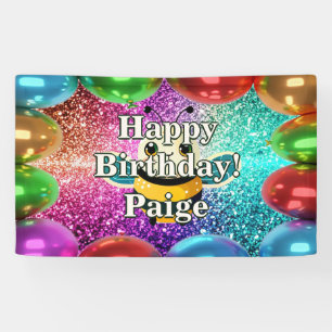 Bannière d'anniversaire de personnage personnalisé