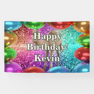 Bannière d'anniversaire de personnage personnalisé