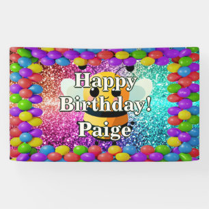 Bannière d'anniversaire de personnage personnalisé
