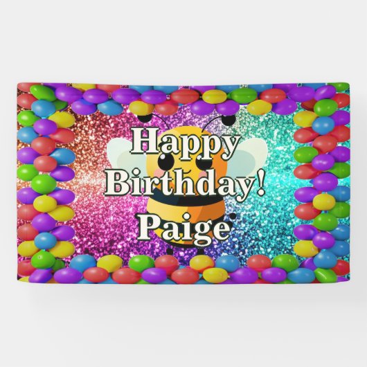 Bannière d'anniversaire de personnage personnalisé (Horizontal)