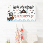 Bannière d'anniversaire de Pirate (En situation)