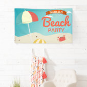 Bannière d'anniversaire de plage (En situation)