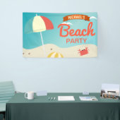Bannière d'anniversaire de plage (Salon professionnel)