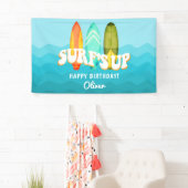 Bannière d'anniversaire de planche de surf Surfs U (En situation)