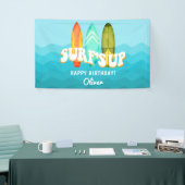 Bannière d'anniversaire de planche de surf Surfs U (Salon professionnel)