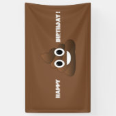Bannière d'anniversaire de Poop Emoji (Vertical)