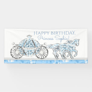 Bannière d'anniversaire de princesse Cendrillon